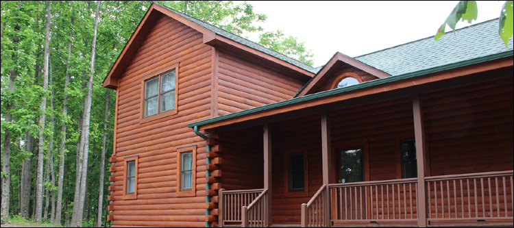 Log Home Staining in Powell, Ohio