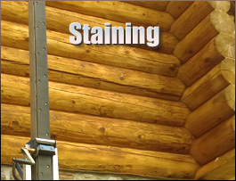  Delaware County, Ohio Log Home Staining